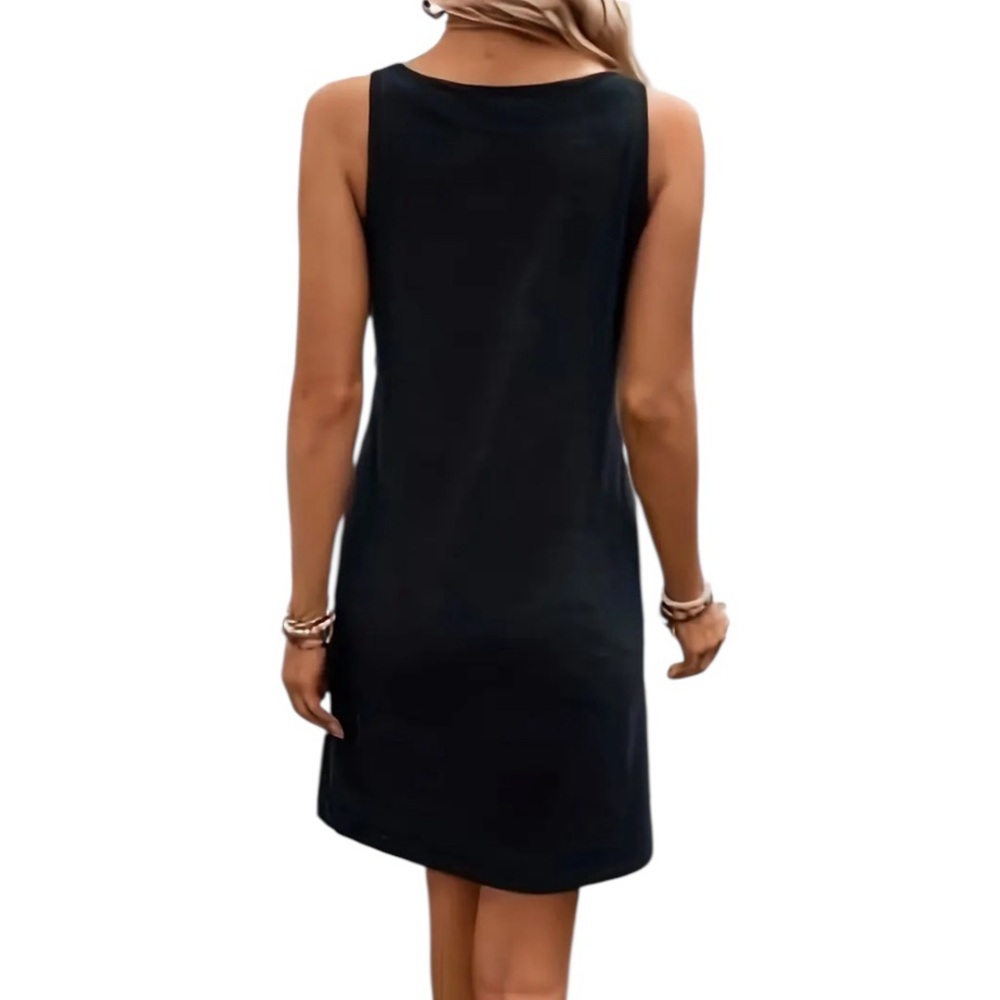 Boutique Black Sunflower Mini Tank Dress - Picture 6 of 7